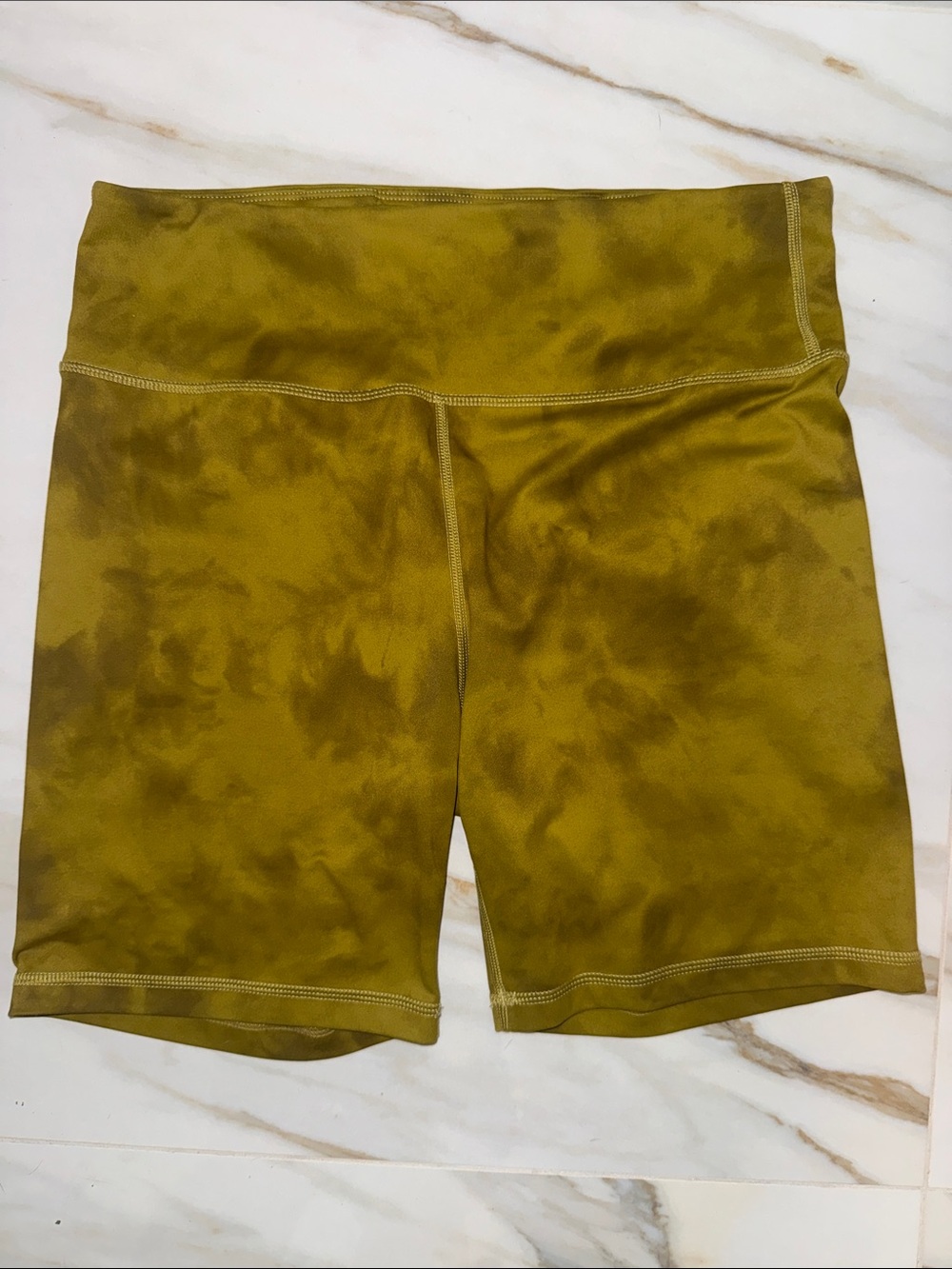 High-Rise gold Green Women's Bike Shorts